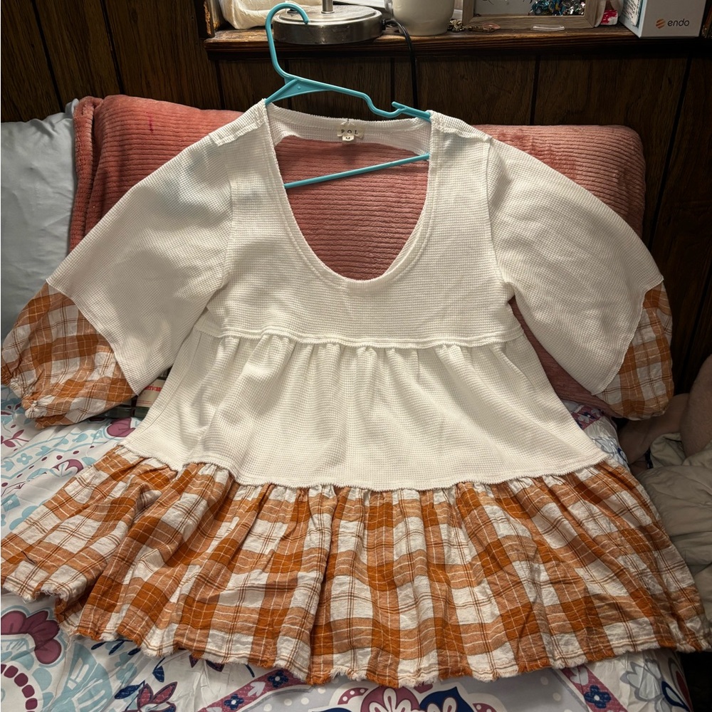 POL Beige and Orange Tunic